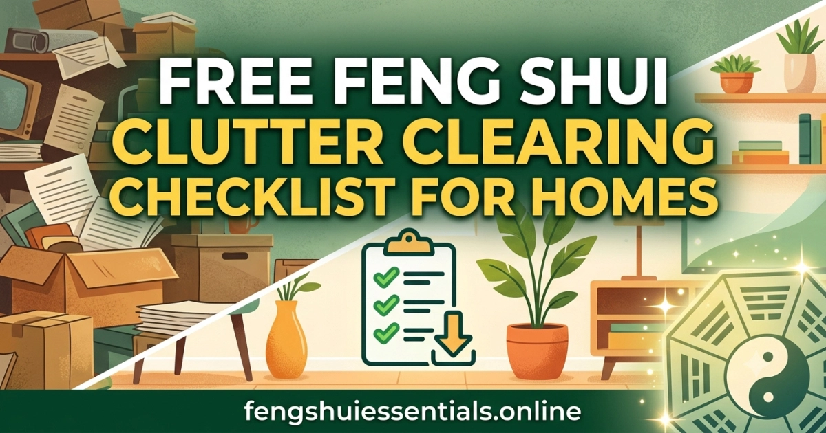 Free Feng Shui Clutter Clearing Checklist for Homes